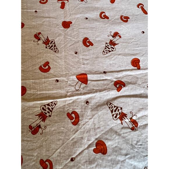 vintage Sally Gee cotton scarf bandana mushroom insect print 20x19 square - Picture 5 of 8